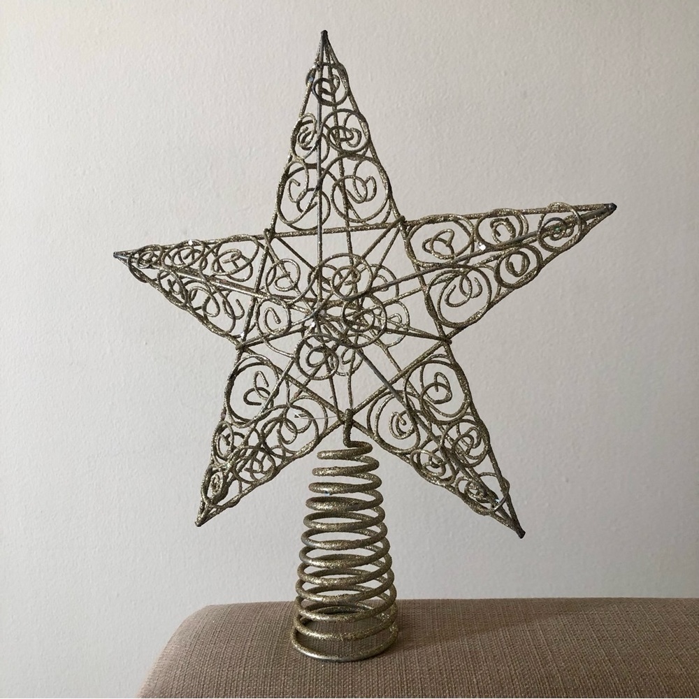Glitter Star Christmas tree topper